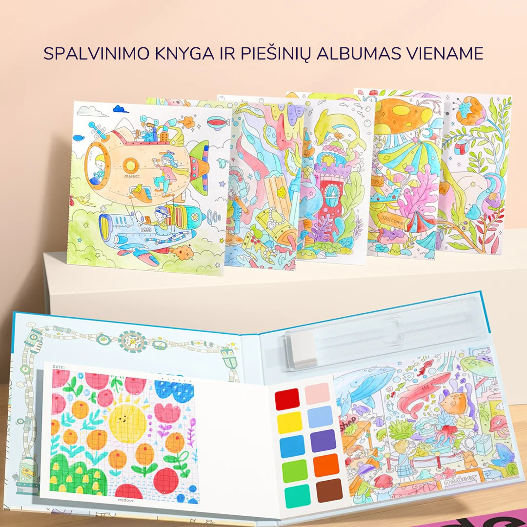 Tapymo akvarele rinkinys - Paslapčių pasaulio ekspedicija