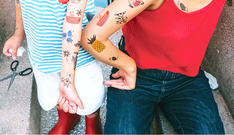 Tatuiruočių / lipdukų rinkinys - MINI pink