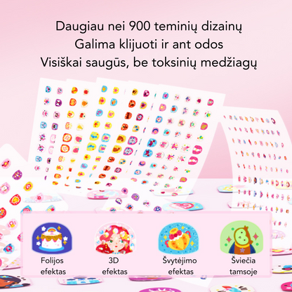 Madingi nagų lipdukai - Sodo tematika